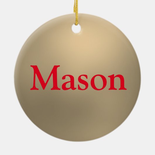 Boys emoji golfgroene kerst keramisch ornament (Achterkant)