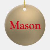 Boys emoji golfkerst keramisch ornament (Achterkant)