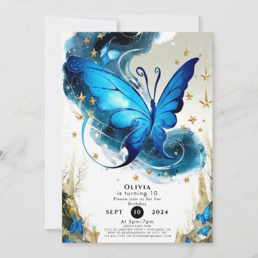 Boy's Enchanted Butterfly Verjaardag Kaart (Voorkant)
