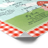 Boys Farm 1st Year Birthday Milestone Poster (Hoek)