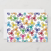 Boy's Fidget Spinner verjaardagsfeestje Kaart (Achterkant)