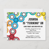 Boy's Fidget Spinner verjaardagsfeestje Kaart (Voorkant)