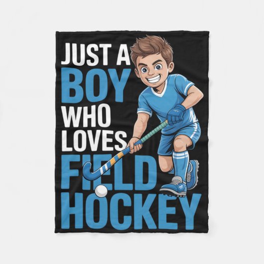 Boys Field Hockey  Fleece Deken (Voorkant)