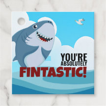 Boy's Fintastic Party Favor Labels