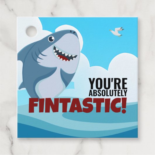 Boy's Fintastic Party Favor Labels (Voorkant)