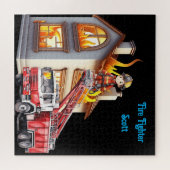 Boy's Fire Fighter Legpuzzel (Horizontaal)