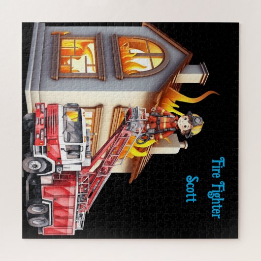 Boy's Fire Fighter Legpuzzel (Horizontaal)