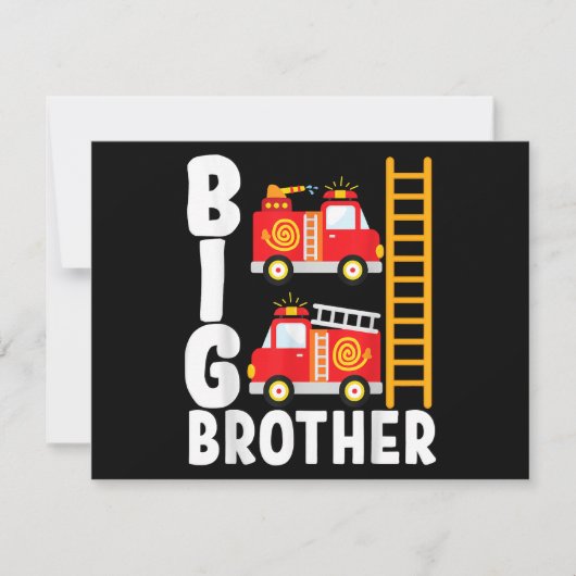 Boy's Fire Truck Fire Theme Big Brother Fire Engin Save The Date (Voorkant)