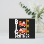 Boy's Fire Truck Fire Theme Big Brother Fire Engin Save The Date (Staand voorkant)
