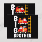 Boy's Fire Truck Fire Theme Big Brother Fire Engin Save The Date (Voorkant / Achterkant)