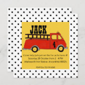 Boys Firehouse Fire Station Red Truck Kaart (Voorkant / Achterkant)