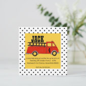 Boys Firehouse Fire Station Red Truck Kaart (Staand voorkant)