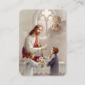 Boys First Holy Communion Prayer Kaart Visitekaartje (Voorkant)