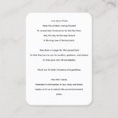 Boys First Holy Communion Prayer Kaart Visitekaartje (Achterkant)