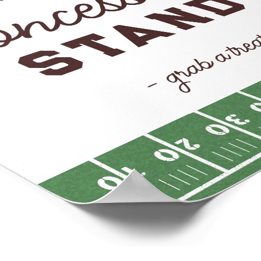 Boy's Football 1e Verjaardag Concessie Stand Poster (Hoek)