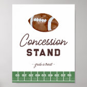 Boy's Football 1e Verjaardag Concessie Stand Poster (Voorkant)