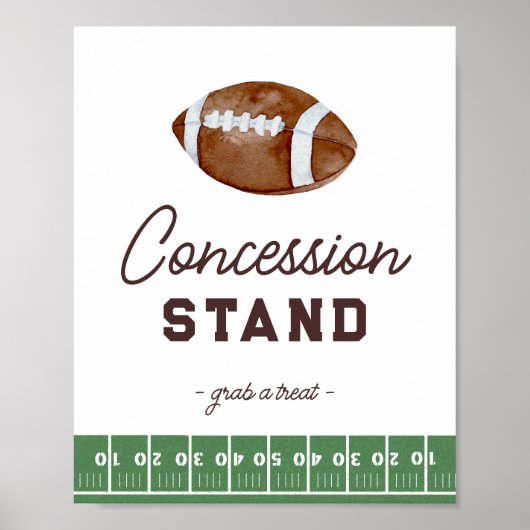 Boy's Football 1e Verjaardag Concessie Stand Poster (Voorkant)