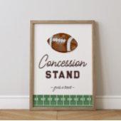 Boy's Football 1e Verjaardag Concessie Stand Poster