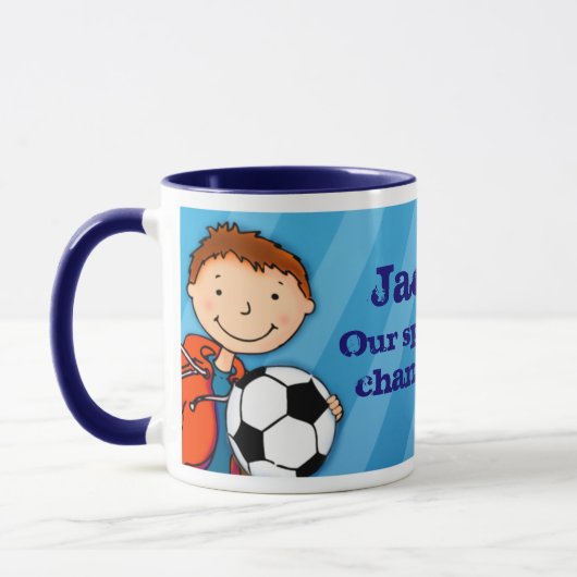 Boys football champion mok blauw (Links)