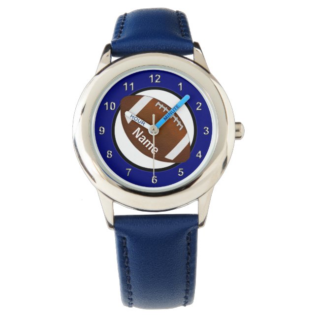 Boys Football Horloge met zijn NAAM (Voorkant)