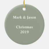 Boys Football met kerstmis Keramisch Ornament (Achterkant)