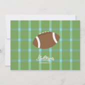Boys Football Thmed Birthday Party Invitation Kaart (Achterkant)