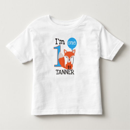 Boy's fox 1st Birthday T-shirt (Voorkant)