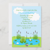 Boys Froggie Pond 5x7 Uitnodiging (Voorkant)