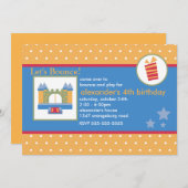 Boys Fun Bounce House Birthday Party Kaart (Voorkant / Achterkant)