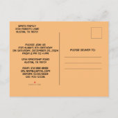 Boy's Fun Verjaardagsfeestuitnodigingen #4 Uitnodiging Briefkaart (Achterkant)