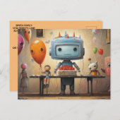 Boy's Fun Verjaardagsfeestuitnodigingen #5 Uitnodiging Briefkaart (Voorkant / Achterkant)