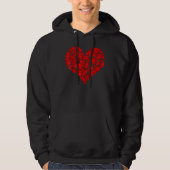 Boys Gamer  Game Heart Valentines Day  Men Kids Hoodie (Voorkant)