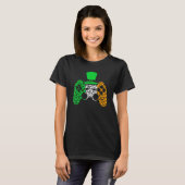 Boys Gamer  Game Lucky Shamrock St Patricks Day Ir T-shirt (Voorkant volledig)