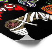 Boys Gamer Skeleton Zombie Gaming Controllers Kind Poster (Hoek)