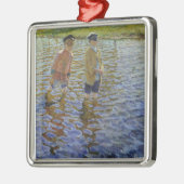 Boys Gevist in de rivier ( Anglers) Metalen Ornament (Links)