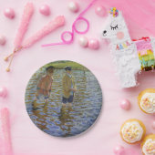 Boys Gevist in de rivier ( Anglers) Papieren Bordje (Feest)