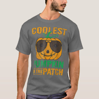 Boys Girls Coolest Pumpkin In The Patch Tee Hallow T-shirt