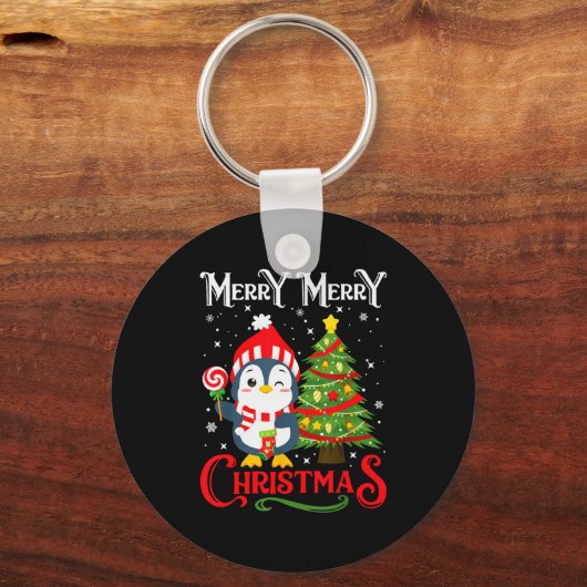 Boys Girls Men Women Christmas Pajamas Funny Pengu Sleutelhanger (Voorkant)