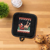 Boys Girls Santa Claus Riding Giraffe Sleigh Ugly Pannenlap (Top down)