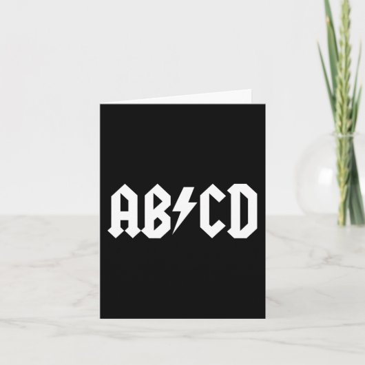 Boys Girls Teachers ABCD Rock Graphic terug naar S Kaart (Voorkant)