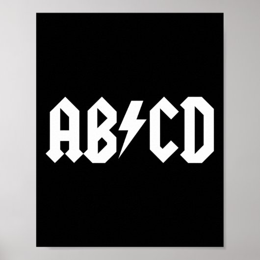 Boys Girls Teachers ABCD Rock Graphic terug naar S Poster (Voorkant)
