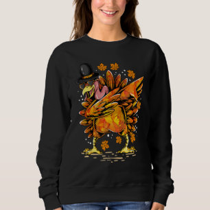 Boys & Girls Thanksgiving Dance Dabbing Turkey Co Trui