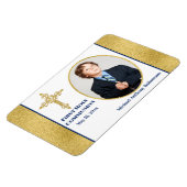 Boys Gold White Navy Heilige Commune Foto Magnet Magneet (Linkerzijde)