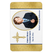 Boys Gold White Navy Heilige Commune Foto Magnet Magneet (Verticaal)