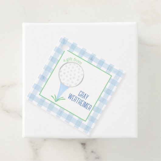 Boys Golf Club Gift Labels (In situ)
