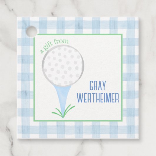 Boys Golf Club Gift Labels (Voorkant)