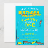 Boy's Gone Vist verjaardagsuitnodiging Kaart (Voorkant / Achterkant)