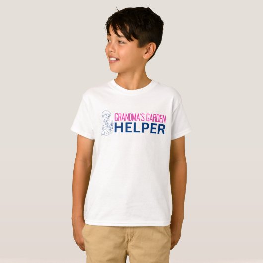 Boy's Grandma's Garden Helper T-Shirt (Voorkant volledig)