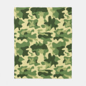 Boys green camo patroondeken fleece deken (Voorkant)