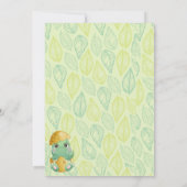 Boys Green Dinosaur Egg Baby shower Invitation Kaart (Achterkant)